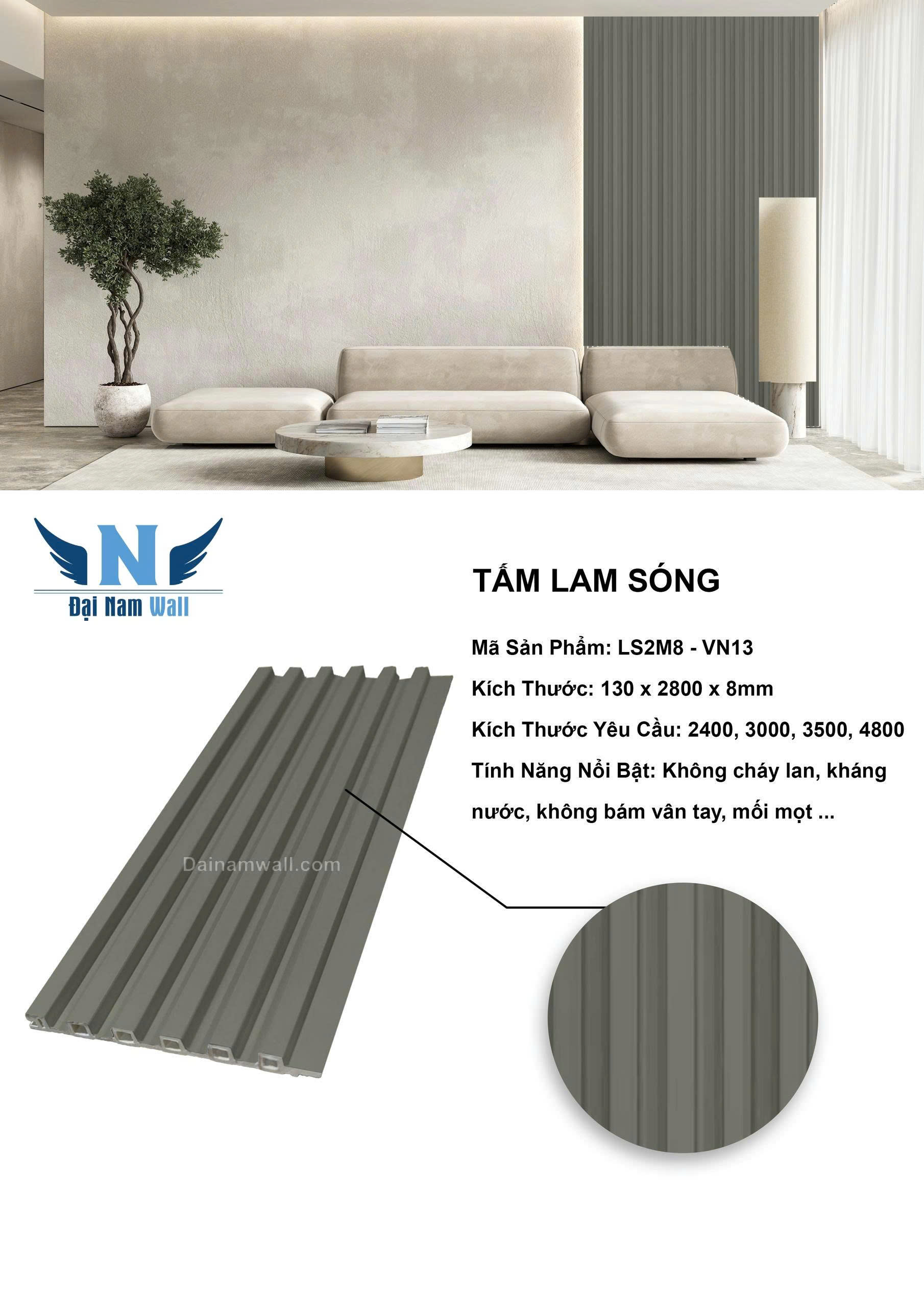 Tấm Lam Sóng Ốp Tường