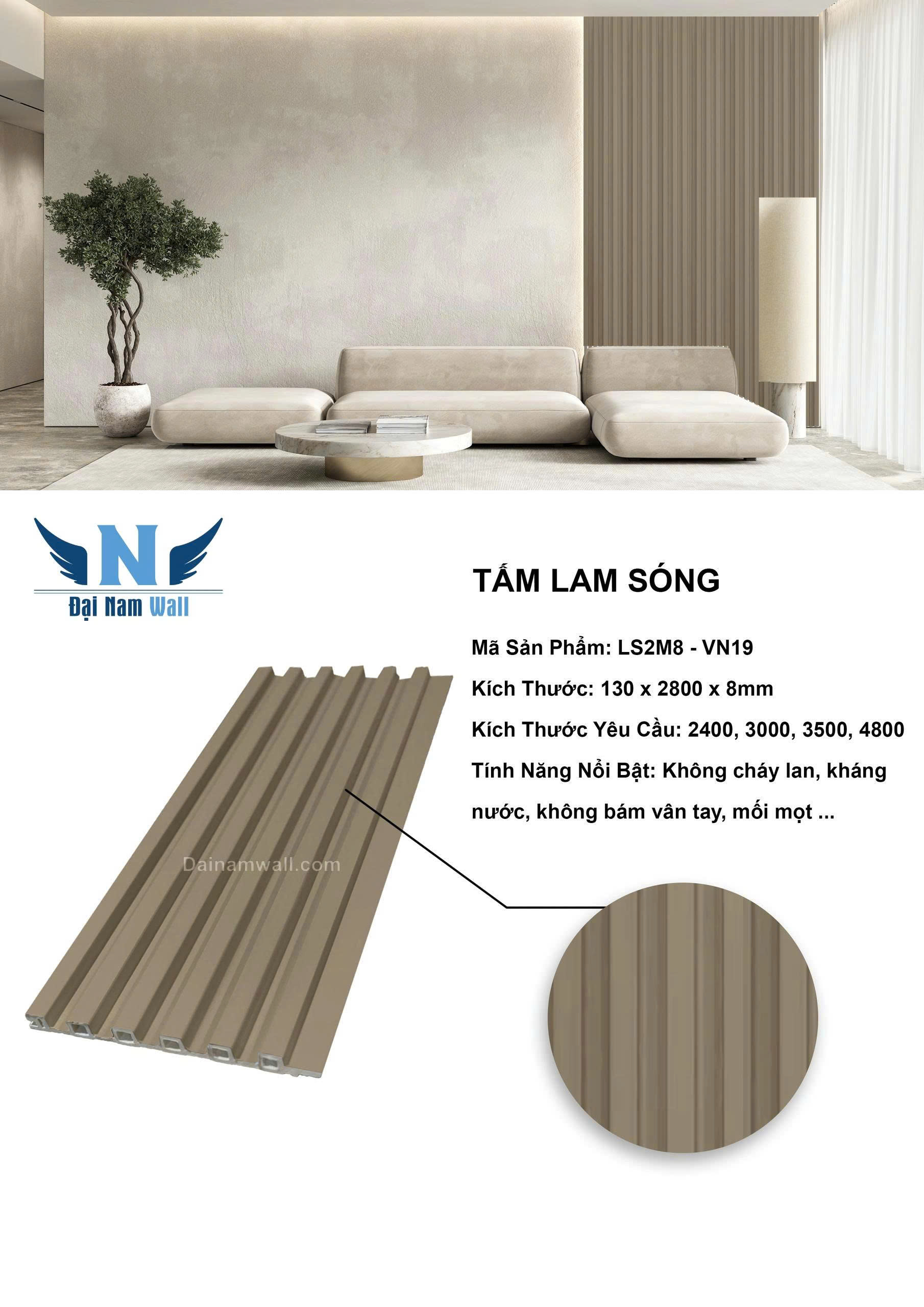 Tấm Lam Sóng Ốp Tường