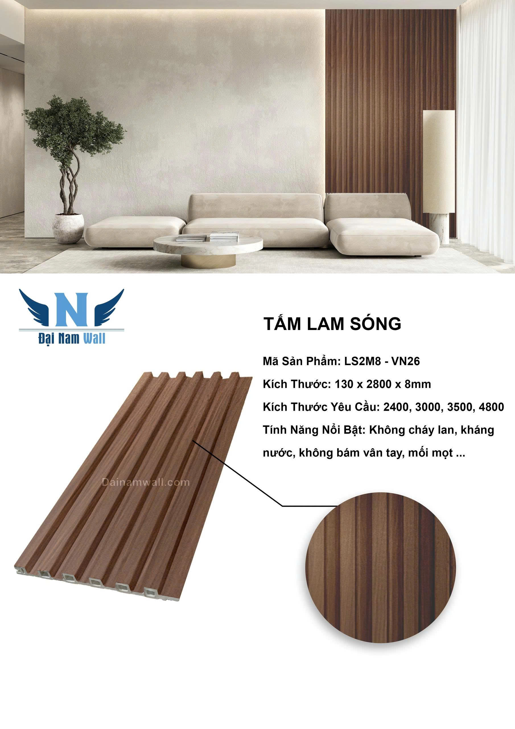 Tấm Lam Sóng Ốp Tường