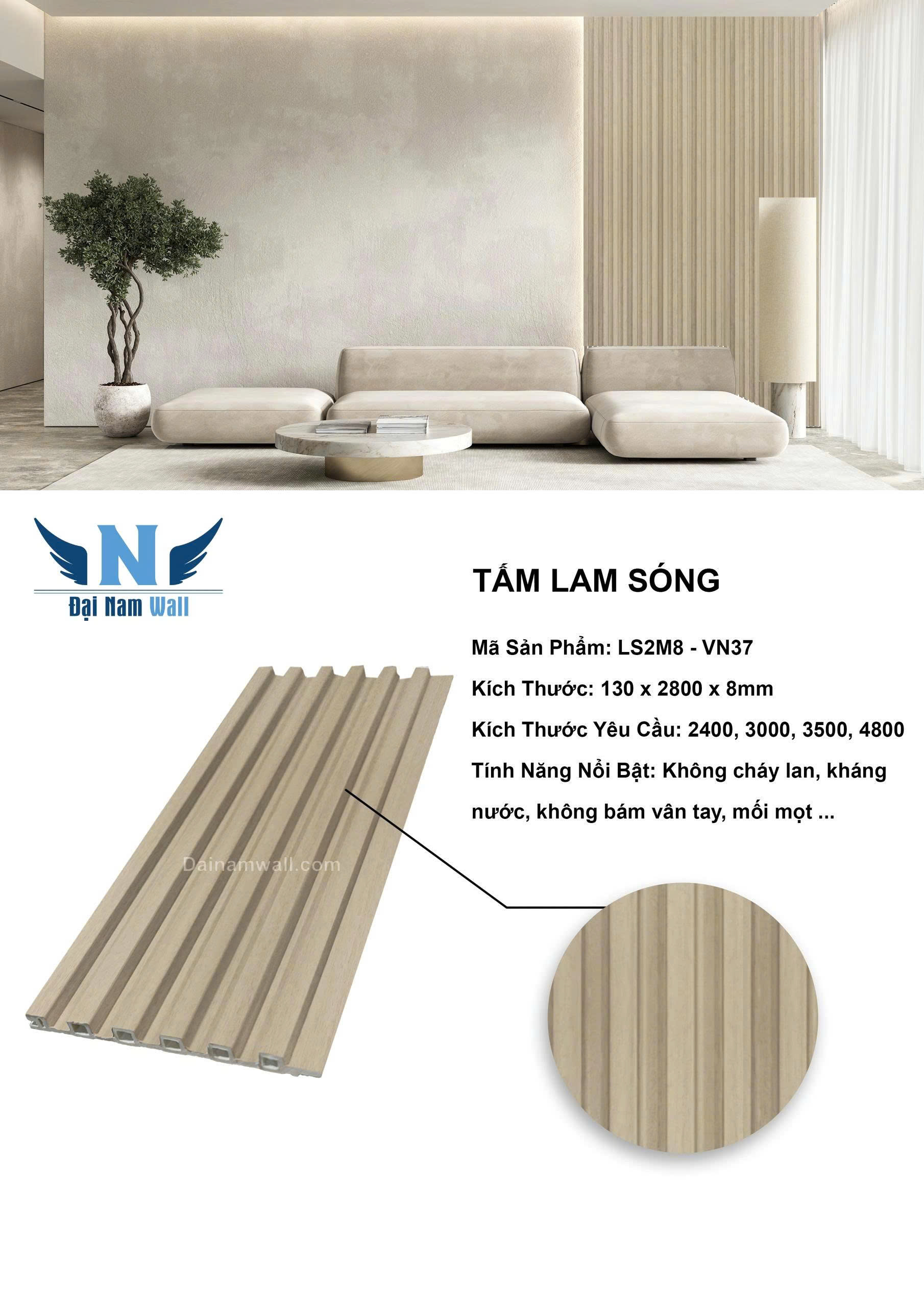 Tấm Lam Sóng Ốp Tường