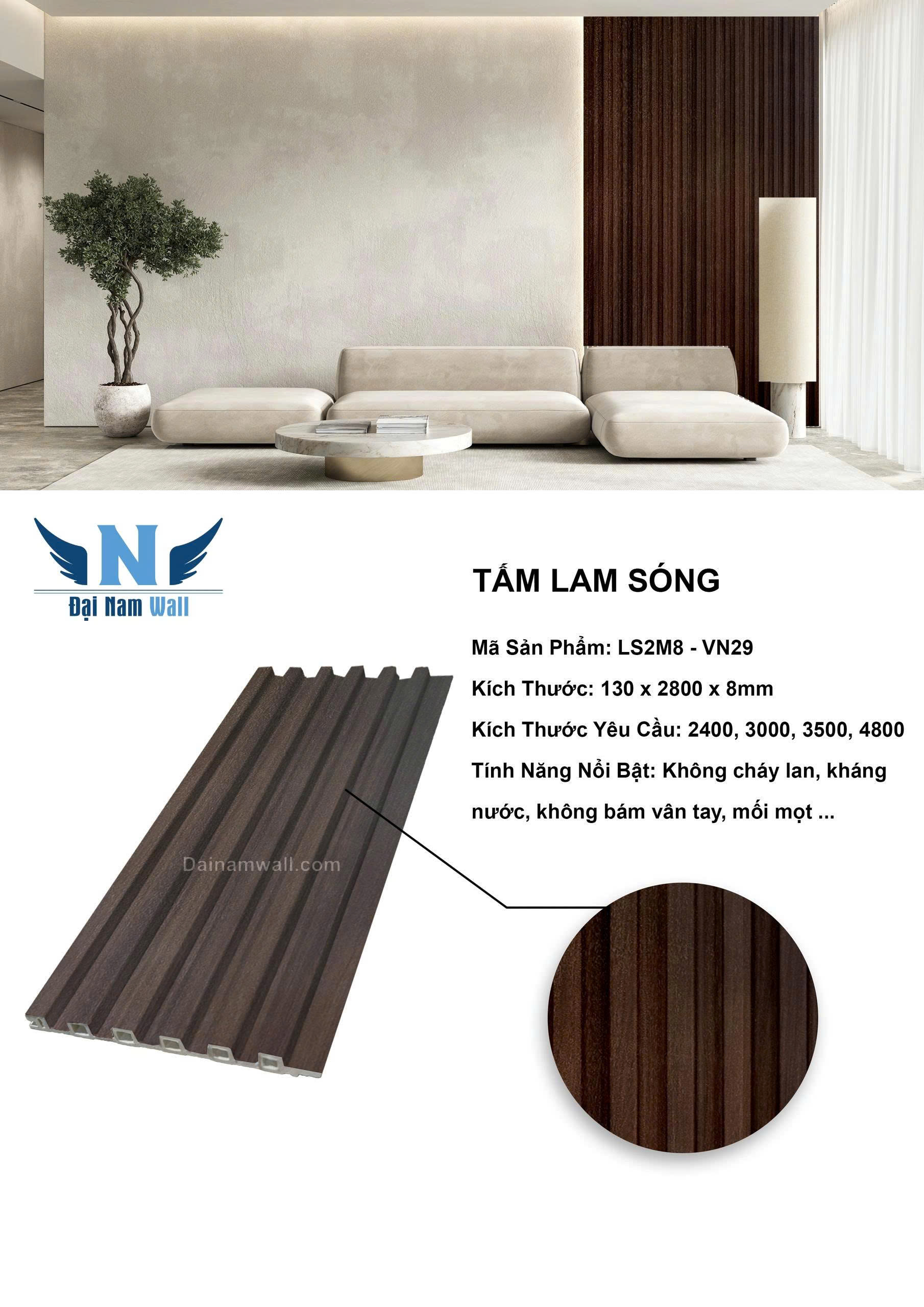 Tấm Lam Sóng Ốp Tường