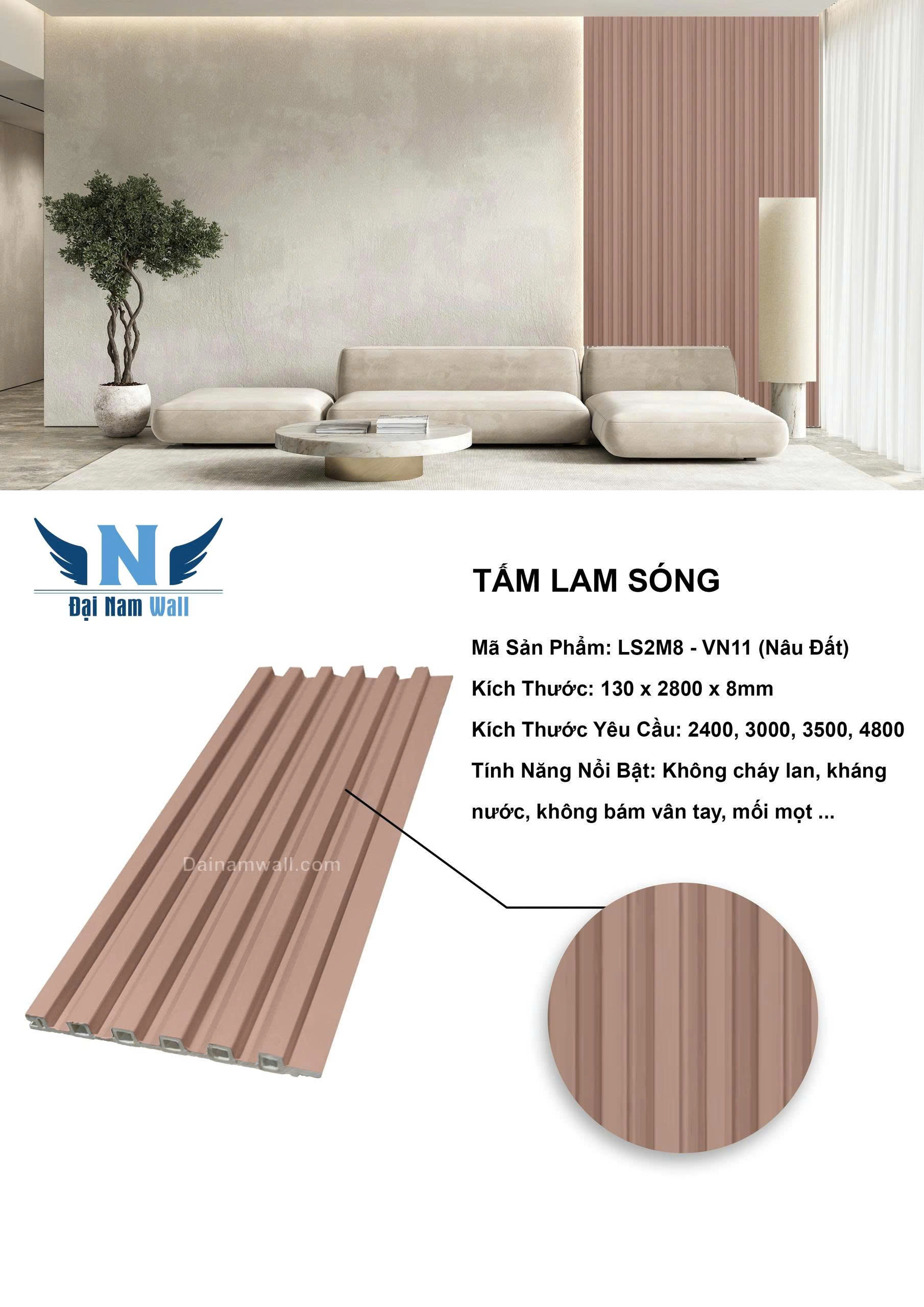 Tấm Lam Sóng Ốp Tường