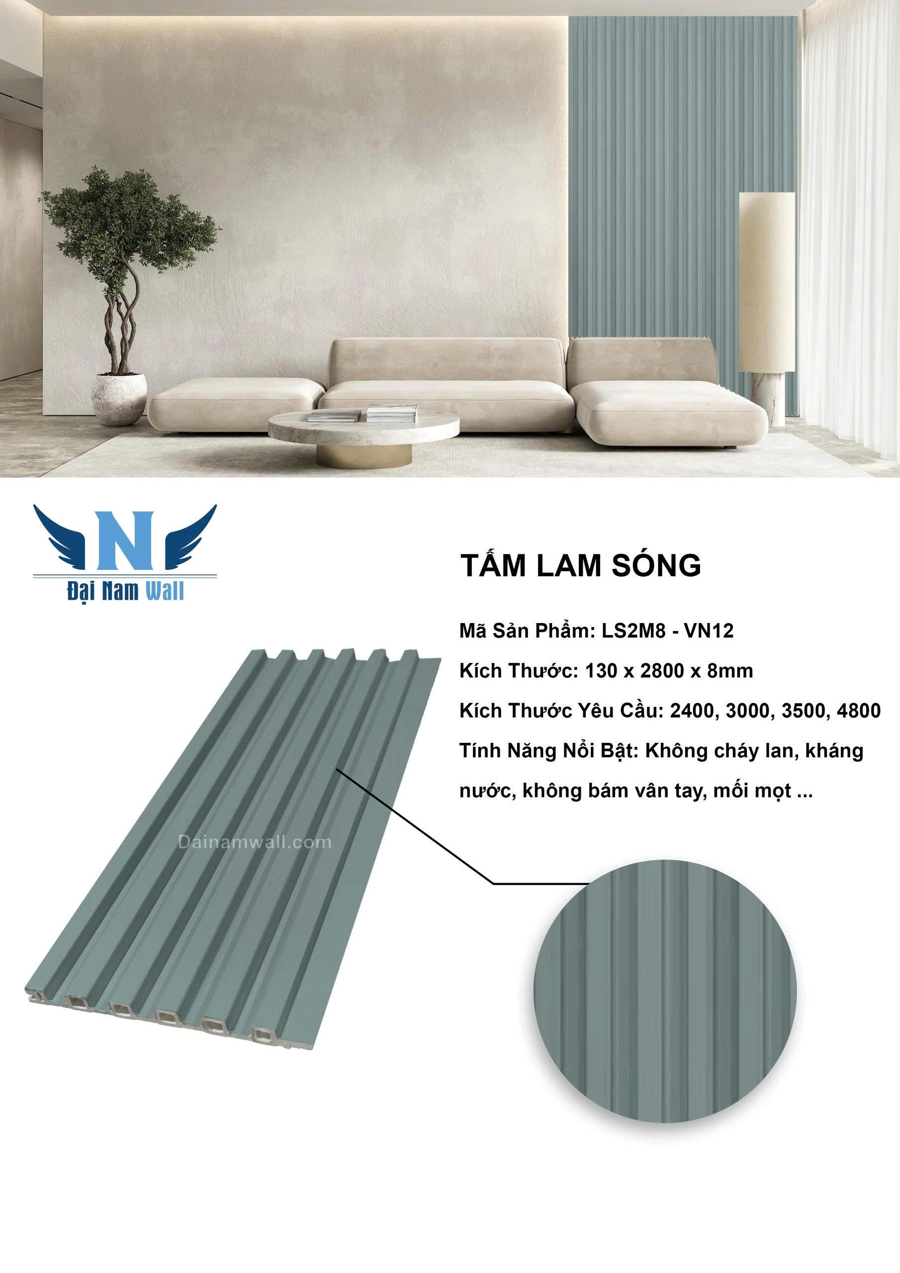 Tấm Lam Sóng Ốp Tường