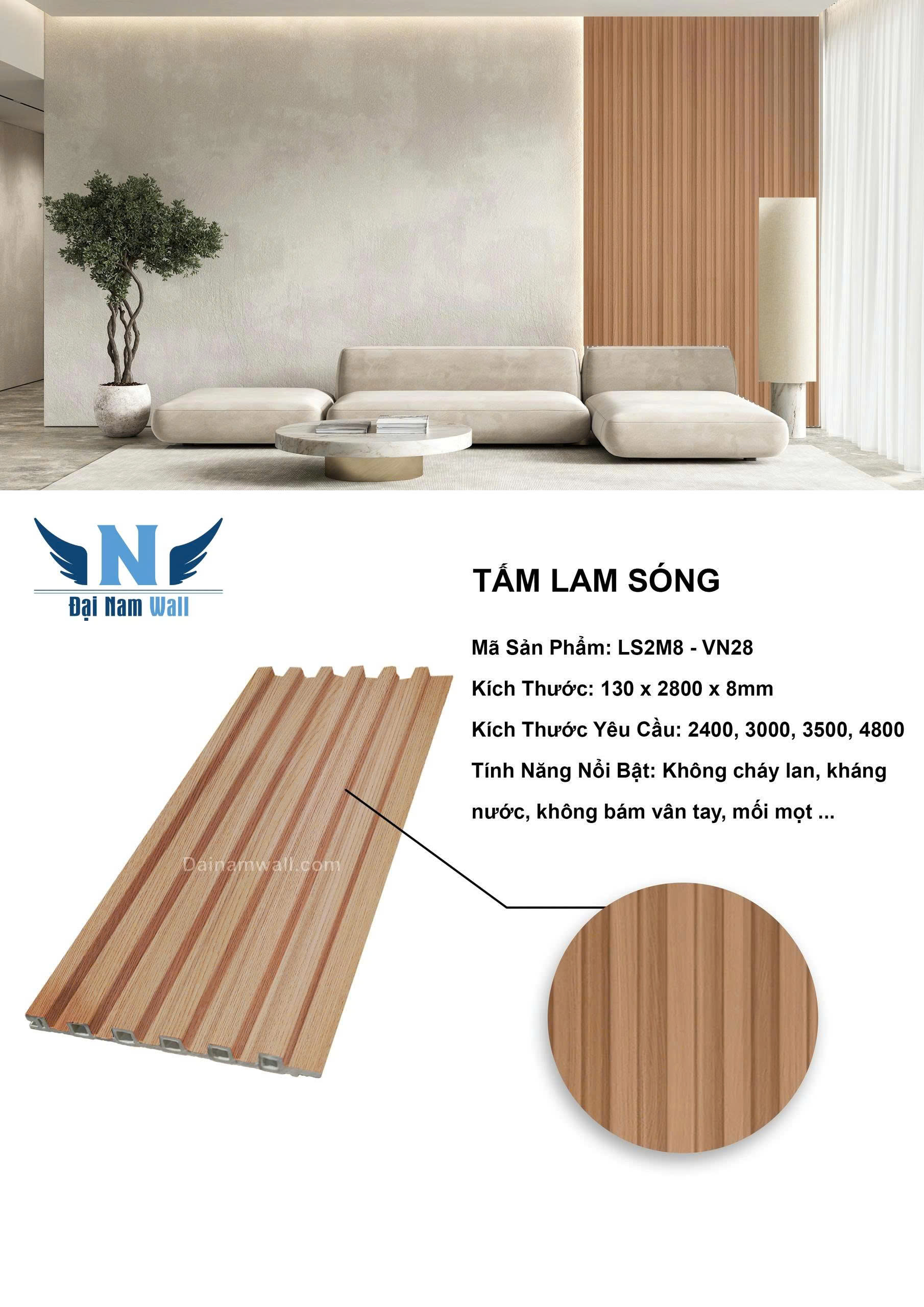 Tấm Lam Sóng Ốp Tường