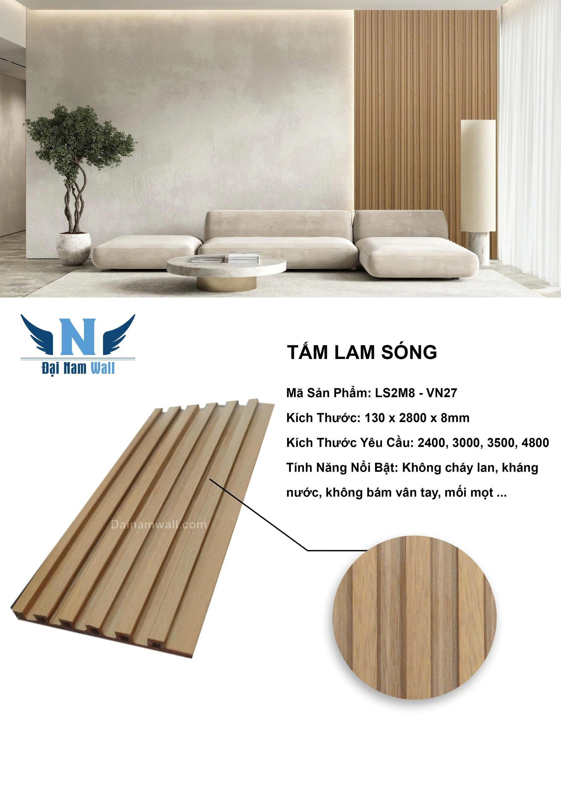 Tấm Lam Sóng Ốp Tường