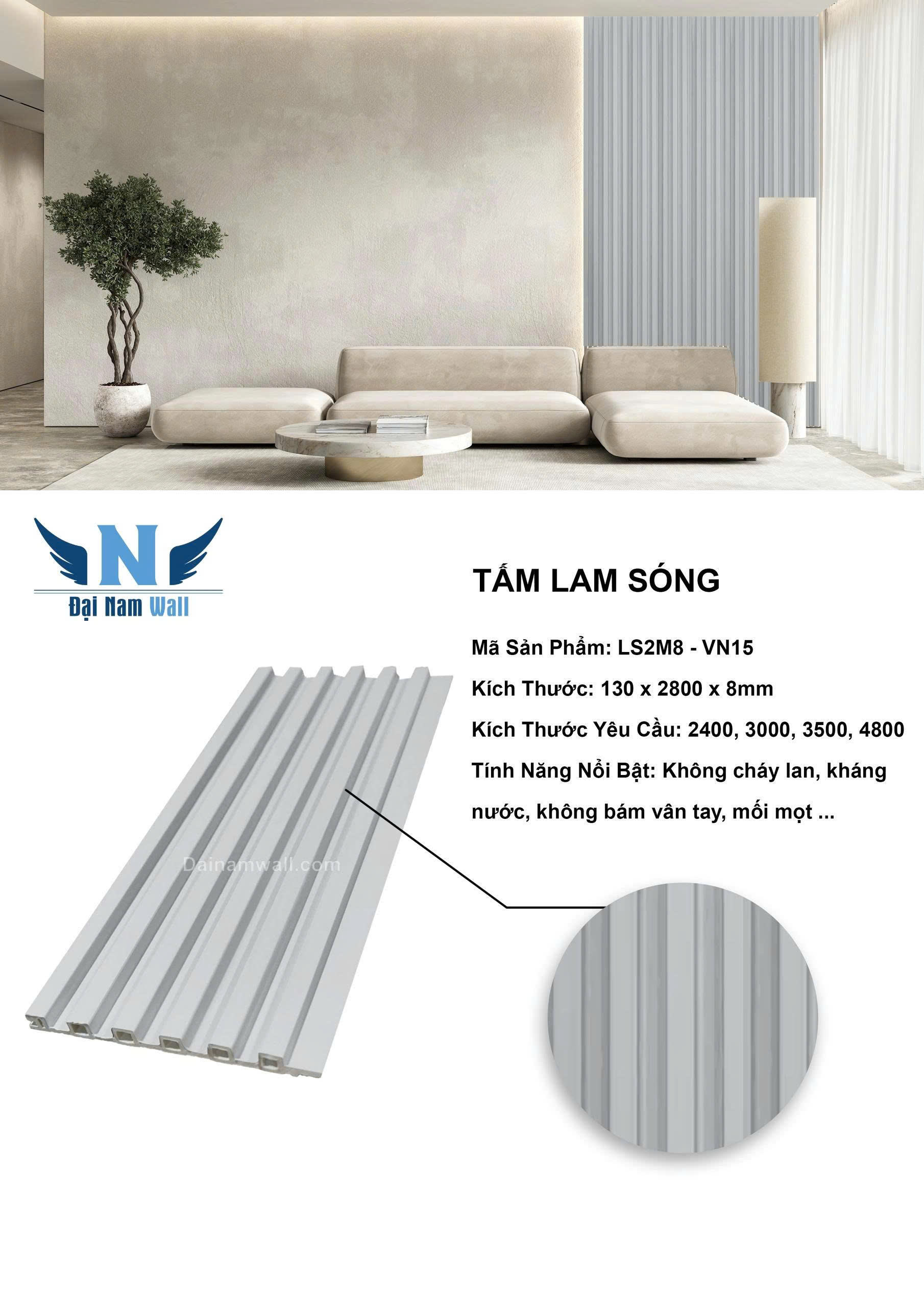 Tấm Lam Sóng Ốp Tường