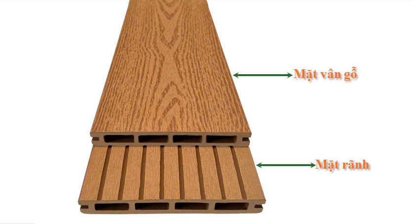 Sàn Nhựa Giả Gỗ Ngoài Trời 2D 145x22