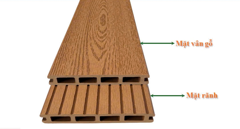 Sàn gỗ nhựa ngoài trời 2D 140x25