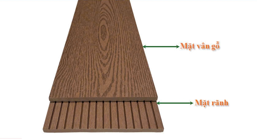 Thanh đa năng gỗ nhựa ngoài trời vân 2D