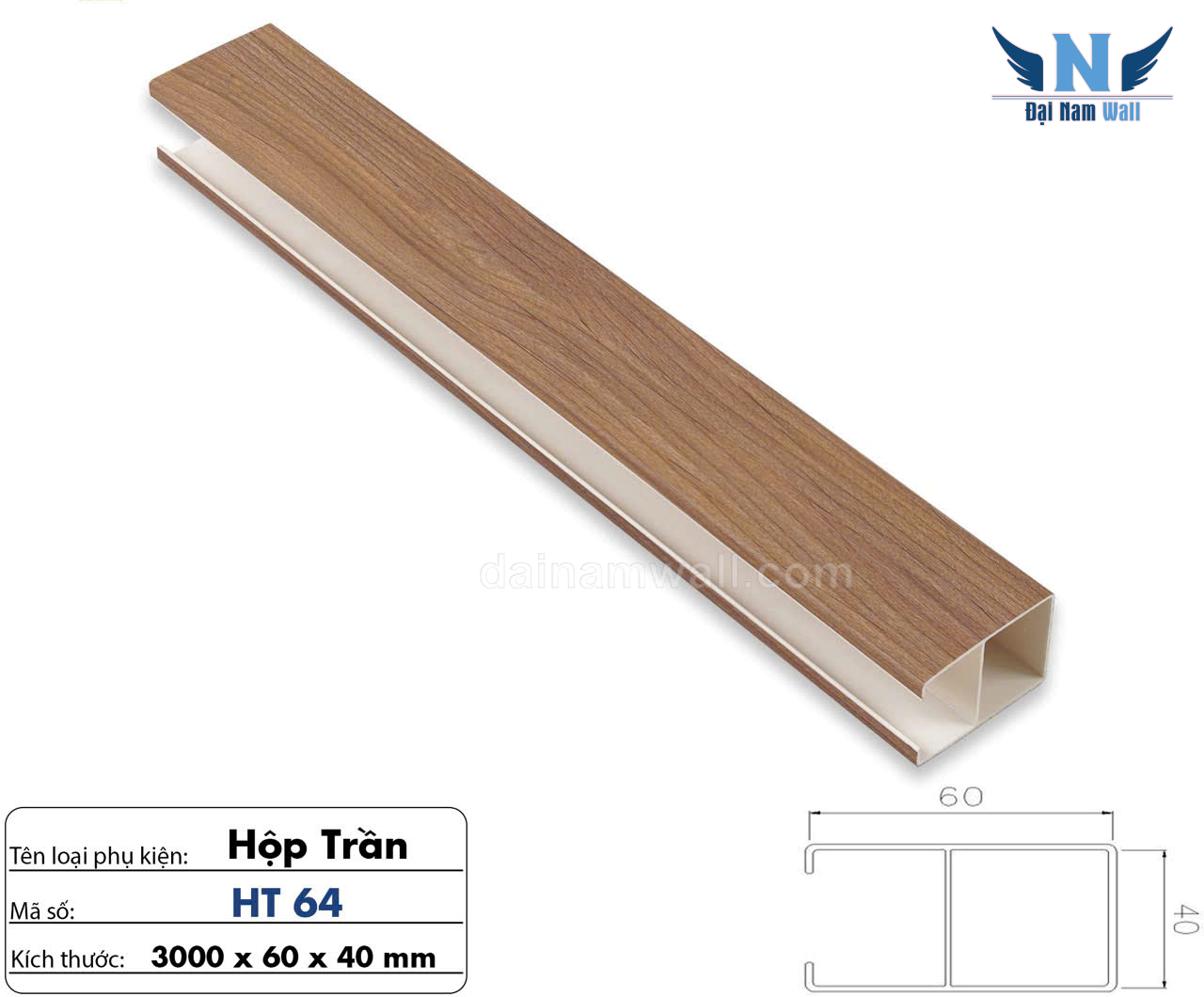 Tấm ốp trần dạng hộp 40x60