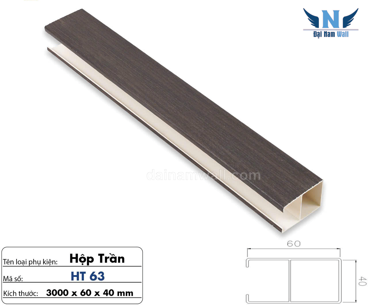 Tấm ốp trần dạng hộp 40x60