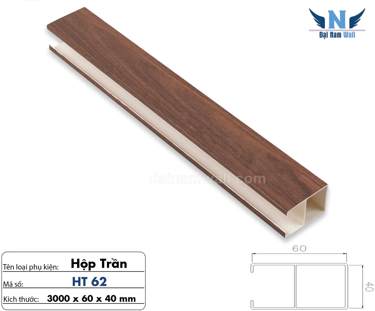 Tấm ốp trần dạng hộp 40x60