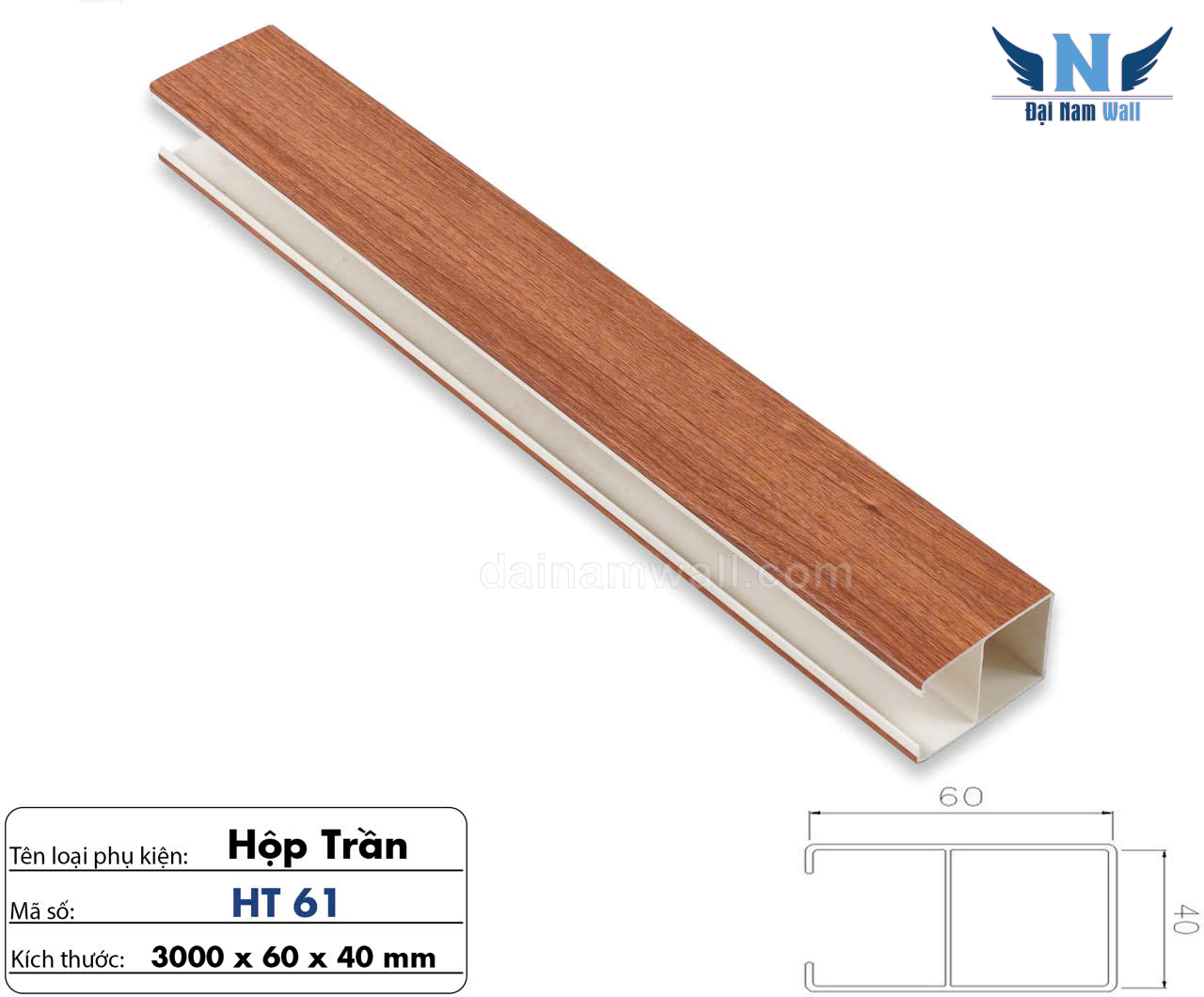 Tấm ốp trần dạng hộp 40x60