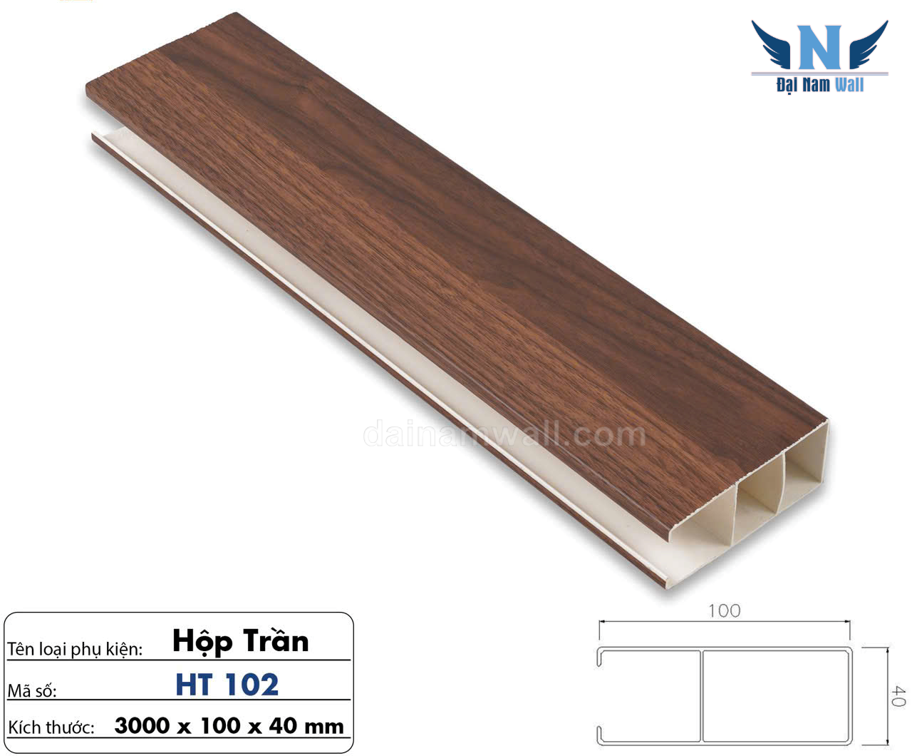 Tấm ốp trần dạng hộp 40x100