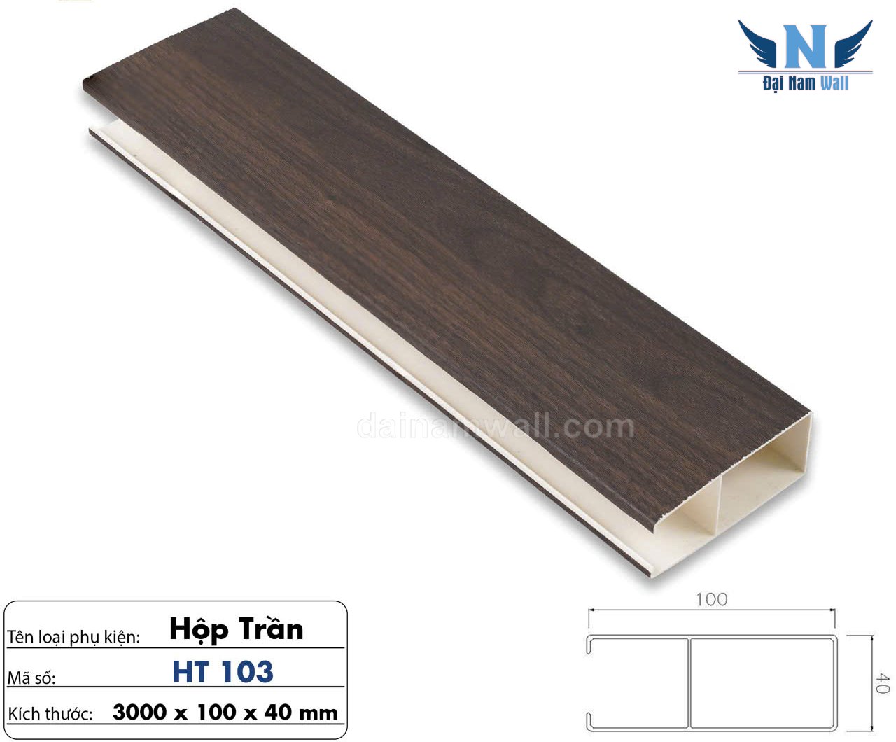 Tấm ốp trần dạng hộp 40x100