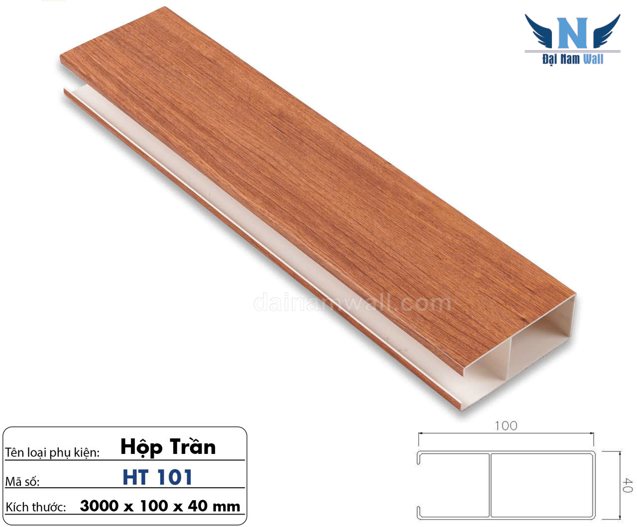 Tấm ốp trần dạng hộp 40x100