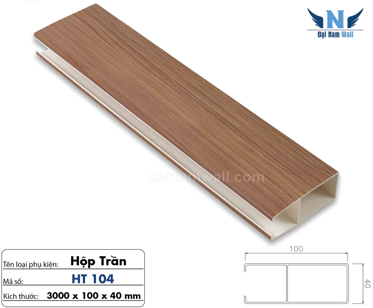 Tấm ốp trần dạng hộp 40x100