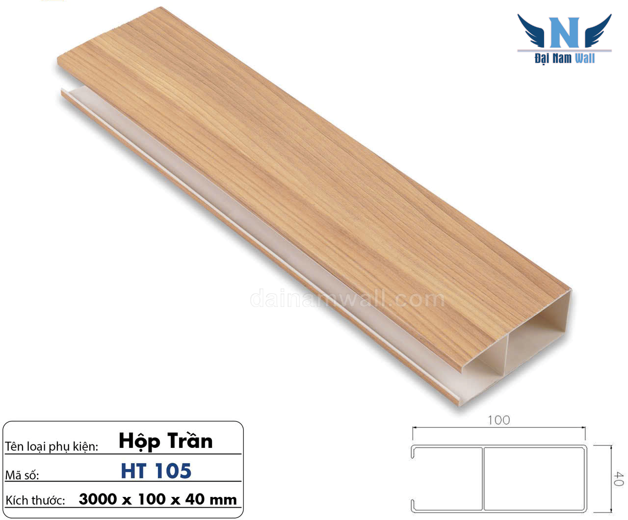 Tấm ốp trần dạng hộp 40x100